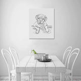 Unique You Wall Art Cute Dog Canvas Painting