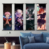 Jujutsu Kaisen Anime Poster Room Canvas Print Hanging Painting Wall Art Megumi Fushiguro Scrolls Picture Home Decoration Mural