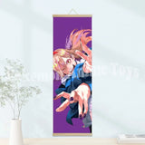 Chainsaw Man Anime Poster Wooden-framed Scroll Painting HD Quality Wall Art Retro Posters for Home Room Wall Decor