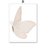 Elephant Butterfly Rainbow Wall Art Canvas Painting