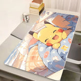 Office PU Leather Mouse Pad Big Japan Anime Keyboard Laptop Pokemon Pikachu Mousepad PC Kawaii Gamer Desk Mat Student Table Mat