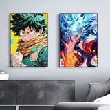 1PC My Hero Academia Anime Poster Self-adhesive Art Waterproof Paper Sticker Coffee House Bar Room Wall Decor