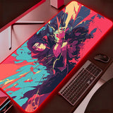 RGB Backlight Mouse Pad N-naruto Itachi Uchiha Anime Gabinete Gamer Computer LED Desk Mat Keyboard Gaming Accessories Mousepad
