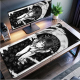 Black and white Mouse Pad Cute HD branco Desk Pad Extended Gaming Keyboard Mats Large XXL Gamer Collage Horror Anime Mousepad