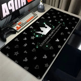 Mouse Pad Anime Black Extended Desk Mat PC K-kingdom H-hearts Keyboard Pad Laptop Gaming Accessories Table Play Mat XXL Mousepad