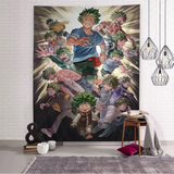 VIKAMA My Hero Academia Tapestry, Cartoon Anime Wall Hanging, Cute Home Decor for Living Room Bedroom, Large Wall Art Decor