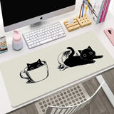 Laptop Mousepad Cute Kawaii Anime Cats Deskmat Extended Gaming Desk Mat High Quality Pink Anime Mouse Pad Gamer Keyboard