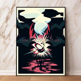 Japanese Classic Anime Pokemon Canvas Painting Lugia Ho-Oh HD Poster and Print Watercolor Wall Art Picture Home Decor Kids Gifts