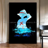 Anime Luffy Poster Printing Canvas Painting Home Living Room Suitable for Bedroom Bar Cafe Entrance Art Wall Painting Decoration