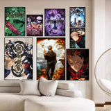 Jujutsu Kaisen Anime Self-adhesive Art Poster Whitepaper Prints Posters Artwork Aesthetic Art Wall Painting