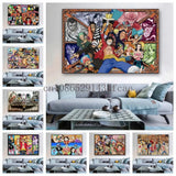 Classic Anime One Piece HD Canvas Painting Monkey D. Luffy Poster Print Watercolor Wall Art Picture Modern Home Decor Kids Gifts