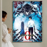 Dark Fantasy Anime J-Jujutsu K-Kaisen Painting Calligraphy HD Waterproof Canvas Art: Aesthetic Wall Decor Home,Bar & More
