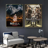Popular Anime A-Attack on Titan Poster HD Waterproof Self-Adhesive Wall Art Multi-Scene Application