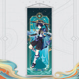 Xiao Yelan Kazuha Hutao Genshin Impact Scroll Canvas Wall Hanging Painting Home Decor Anime Poster Wall Art Room Decoration