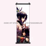 Demon Slayer Hanging Painting Home Decor Kamado Tanjirou Wall Art Anime Poster Uzui Tengen Canvas Scrolls Pictures Living Room