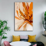 Handmade Oil Painting Canvas Wall Art Decoration Orange Flowers Modern Abstract For Home Living Room Decor Rolled Frameless Unstretched Painting