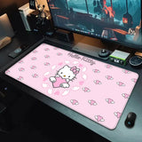 Pink Cartoon Hello Kitty Mousepad HD Printing Computer Gamers Locking Edge Non-slip Mouse Pad XXL90x40cm Keyboard PC Desk Pad