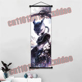 Pokemon Anime Poster Scroll Painting, Pikachu, Charizard, Eevee, Gengar, Mewtwo, Room Art White Canvas Painting Wall Decoration