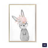 Giraffe Lion Poster Wall Art Canvas Painting