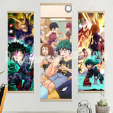 My Hero Academia Poster: Wooden-framed Scroll, HD Quality Wall Art, Wall Decoration for Game Rooms and Bedrooms