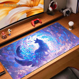 Pink Fox Mouse Mat Anime Kawaii Cute Mousepad Natural Rubber Gaming Table Pad Extra-large size Office Computer Mouse Desk Mats