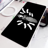 Black and White Anime Girl Table Mat Large Mouse Pad Office Keyboard Edge Locking Desk Mat Gaming Accessories Non-slip Mousepad