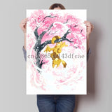 Pokemon Peripherals Pikachu Bulbasaur Squirtle Charmander Canvas Painting Anime Wall Art Prints Living Room Decor Posters