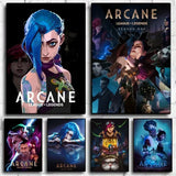Anime Game Arcane Jinx Main Art Poster Aesthetic Canvas Painting Posters and Prints Wall Art Picture For Living Room Decoration