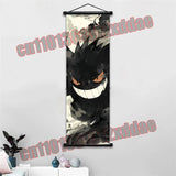 Pokemon Anime Poster Scroll Painting, Pikachu, Charizard, Eevee, Gengar, Mewtwo, Room Art White Canvas Painting Wall Decoration