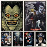 Hot Anime Death Note Canvas Prints Poster Figure Ryuk Yagami Raito L Misa Amane Wall Art Home Decoration Art Poster Fans Gifts