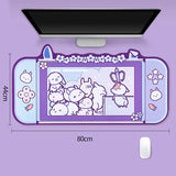 Bunny Desk Pad NS Switch Keyboard Gaming Mat Large Mat Mousepad Pastel Pink Animal Kawaii Cute Anime Desk Blotter Protector