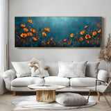 Abstract Floral Handmade Oil Painting On Canvas Wall Art Decoration Original Flowers For Home Bedroom Head Of A Bed Decor Rolled Frameless Unstretched Painting
