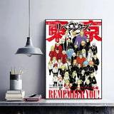 Anime Tokyo R-Revengers Poster Modern and Minimalist Wall Stickers for Home Decor Living Room Dormitory Wall Art
