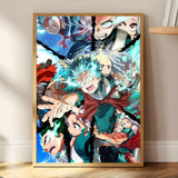 M-My Hero Academia Anime Painting Calligraphy HD Print Art Core – Unframed, Vibrant Wall Art, Ideal for Home