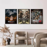 Popular Anime A-Attack on Titan Poster HD Waterproof Self-Adhesive Wall Art Multi-Scene Application