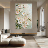 Handmade Oil Painting Canvas Wall Art Decoration 3D Texture Flowers Modern Abstract For Home Room Decor Internet Celebrity Style Rolled Frameless Unstretched Painting