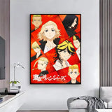 action anime Tokyo Revengers Poster HD Self-Adhesive Waterproof Wall Art Easy to Apply Multi-Scene Decor