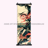 Demon Slayer Hanging Painting Anime Home Decoration Rengoku Kyoujurou Canvas Scrolls Pictures Himejima Gyoumei Poster Wall Art