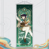 Xiao Yelan Kazuha Hutao Genshin Impact Scroll Canvas Wall Hanging Painting Home Decor Anime Poster Wall Art Room Decoration