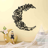 Moon Flower Alloy Black Wall Art Ornament Artifact
