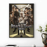 Popular Anime A-Attack on Titan Poster HD Waterproof Self-Adhesive Wall Art Multi-Scene Application