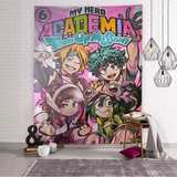 VIKAMA My Hero Academia Tapestry, Cartoon Anime Wall Hanging, Cute Home Decor for Living Room Bedroom, Large Wall Art Decor