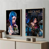 Anime Game Arcane Jinx Main Art Poster Aesthetic Canvas Painting Posters and Prints Wall Art Picture For Living Room Decoration