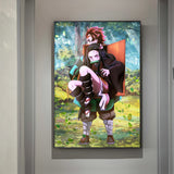 Anime Demon Slayer Poster for Wall Art Wallpaper Kimetsu No Yaiba Picture Print Canvas Painting Home Kawaii Room Decor Aesthetic