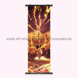 Demon Slayer: Kimetsu No Yaiba Wall Art Canvas Scrolls Pictures Hanging Painting Anime Rengoku Kyoujurou Home Decor Print Poster