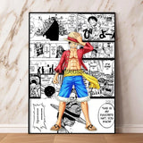ONE PIECE Poster Canvas Painting Monkey D. Luffy Home Decoration No Frame Anime Wall Art Home Decor Picture Children's Gift