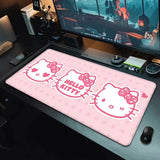 Pink Cartoon Hello Kitty Mousepad HD Printing Computer Gamers Locking Edge Non-slip Mouse Pad XXL90x40cm Keyboard PC Desk Pad