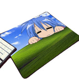 Lucky Star Mouse Pad Anime Mousepad Konata Izumi Mouse Mat Pad for Computer Mouse Peds Cute  Carpet  Kawaii Rug Blue Desk Mats