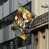 My Hero Academia Kaminari Denki Banner Art Printing Japanese Wall Flag Anime Wall Hanging Home Decor