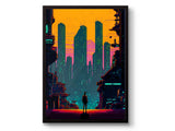 Japanese Tokyo Teahouse Cartoon Canvas Print Anime City Street Cafe Scene Wall Art Poster for Modern Living Room Home Decor Gift